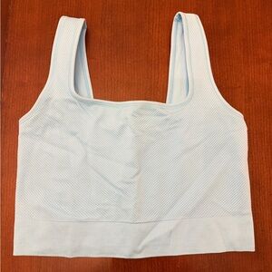 Target All In Motion Light Blue Ribbed Crop Top Size M